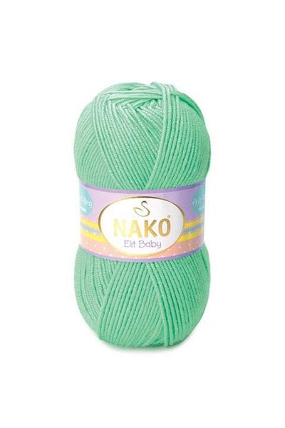 NAKO Elit Baby Anti-pilling Hand Knitting Yarn Baby Wool Χωρίς πουπουλένια Bebe Wool 10001 Πράσινο