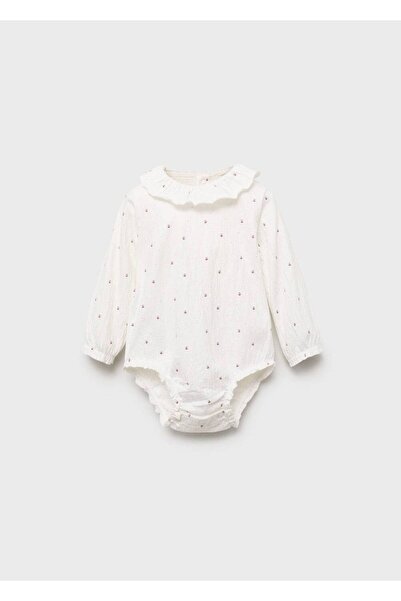 MANGO Baby Çiçek desenli çıtçıtlı body