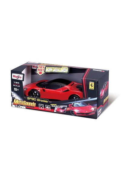 Maisto FERRARI SF90 STRADALE ROAD CAR WITH SOUNDS AND LIGHTS 1 TO 24 SCALE