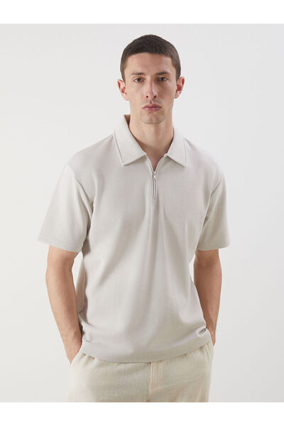 LC Waikiki Nevavm with a Difference Polo Collar Short Sleeve Men's T-Shirt