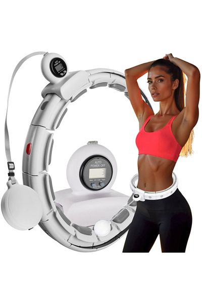 zola Adjustable Hula Hoop, LCD calories/rotations/km, 16 segments, weight 20–37 cm