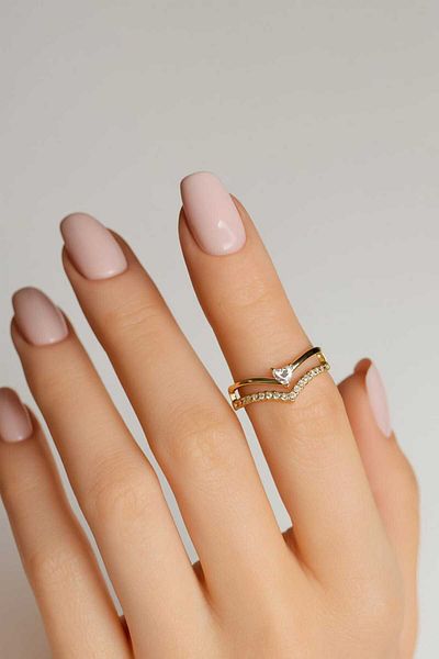 stainles steel Steel Ring Women's Gold Zircon Stone Adjustable Steel Ring