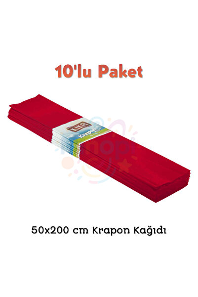 Minopi Bordo Krapon Kağıdı 10'lu Paket Renkli El İşi Kağıdı Okul Anaokulu Süs...