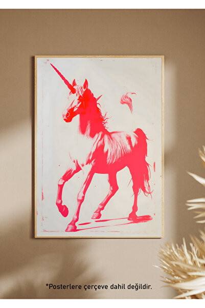 One Little Happiness Αφίσα UNICORN Αισθητική αφίσα τοίχου, αφίσα χωρίς πλαίσιο