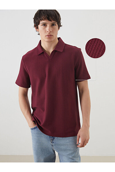 LC Waikiki Nevavm Polo Collar Men's Textured T-Shirt