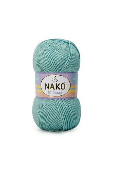 NAKO 5 τεμάχια Elite Baby Anti-pilling Hand Knitting Yarn Baby Wool Μη πουπουλένιο Bebe Wool 10482 Azur