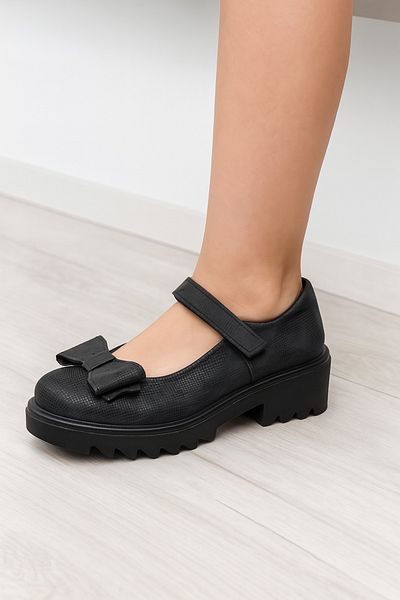 JOJO KIDS pantofi de scoala pentru fete, balerina clasica din piele naturala interioara exterioara, ortopedica si suport spate, banda