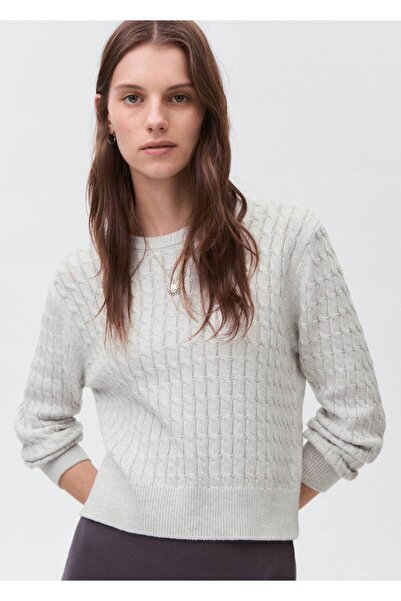 Mango Teen Örgü detaylı triko kazak