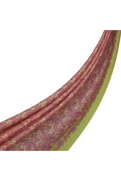 ipekevi Yellow Coral Mesopotamia Model 06 Patterned Shawl