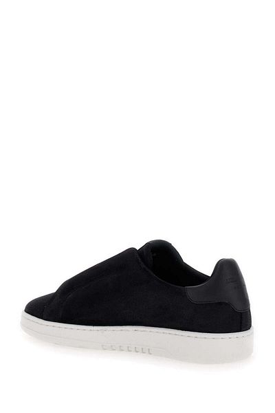 Axel Arigato 'Dice Laceless' Black Low Top Slip-On Sneakers In Suede Man