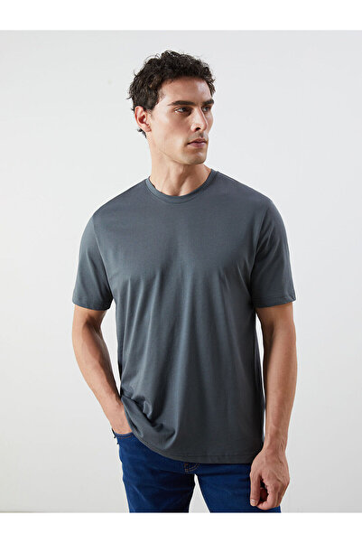 LC Waikiki Nevavm Dry Touch Oval Collar Combed Cotton Men's T-Shirt with Diff...
