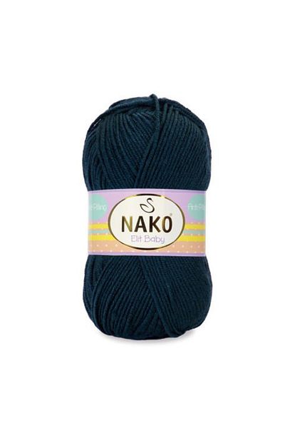 NAKO 5 τεμάχια Elite Baby Anti-pilling Hand Knitting Yarn Baby Wool Χωρίς πουπουλένια Bebe Wool 10094 Navy Blue