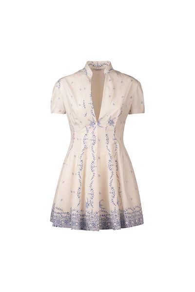 Philosophy Philosophy Di Lorenzo Serafini Lace Effect Patterned Cotro Dress