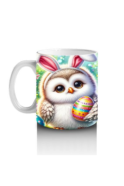 DERWARDEIN Easter Owl Mug Cup That Makes Children Love Milk