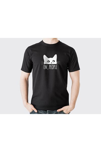 YEACHY Unisex T-Shirt Cat Lover με στάμπα