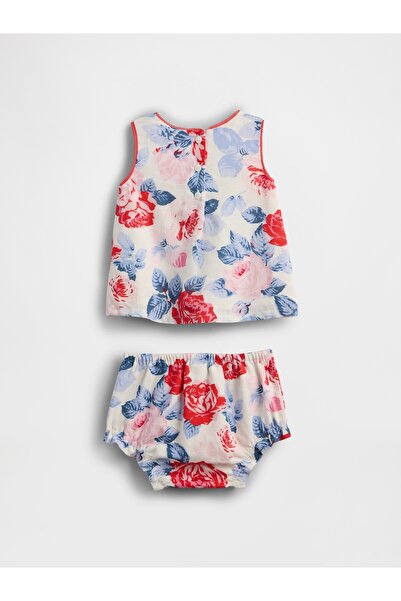 GAP Bebek Çok Renkli Keten Karışımlı Outfit Set