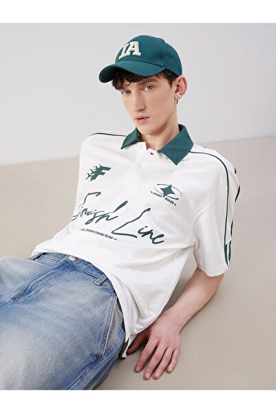 LC Waikiki Peak New Season Polo Neck Printed Men's T-Shirt