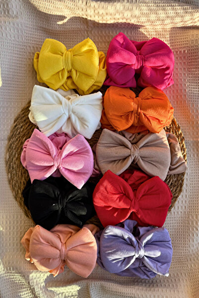 MASENKIDS BEBEK BONE BANDANA ÇİFT KAT FİYONKLU 10'LU SET