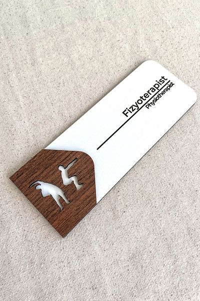 Kuzeylina Physiotherapist Door Sign – Mdf Consultation and Examination Room Sign |   19X7 cm Double Layer
