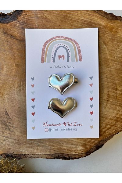 Miniminiksdesing 2-Piece Buckle with Shiny Heart Accessory