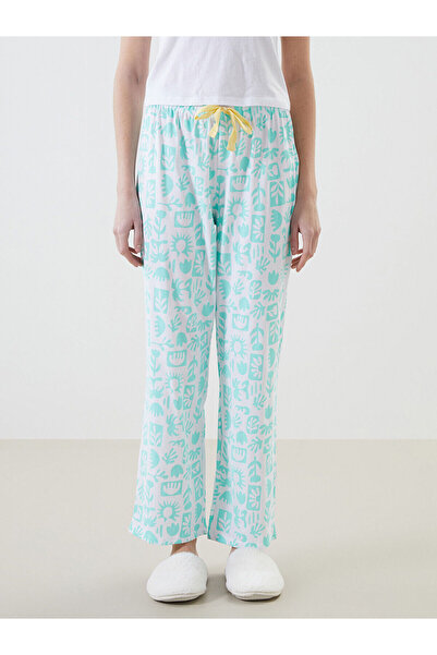 LC Waikiki Pantaloni de pijama pentru femei cu model cu talie elastică sezon nou - S5CU87Z8