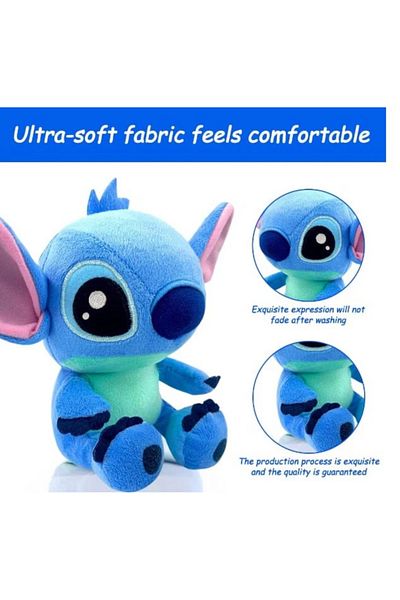 MOAWAVE Jucărie Stitch Plus, pentru copii +3 ani, mărime 21cm, culoare Albastru MOAWAVE™