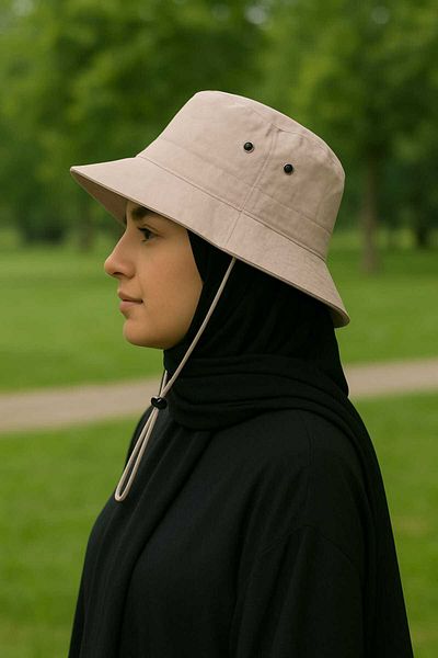 WOHOME Lace up Unisex Safari Foldable Hat - Tesetture Compatible Outdoor Model