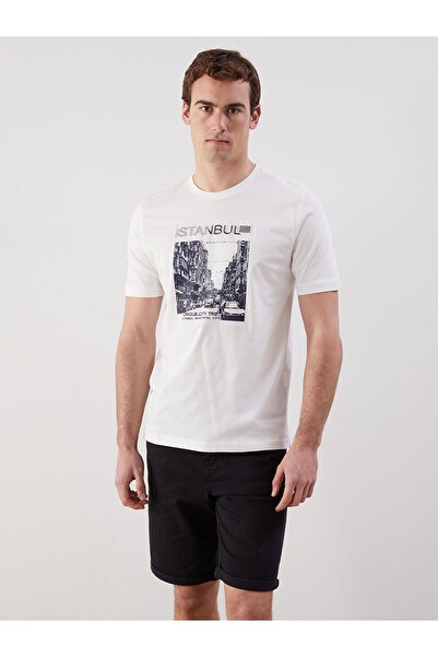 LC Waikiki New Season Crew Neck Printed Combed Cotton Men's T-Shirt - S5Fa61Z8