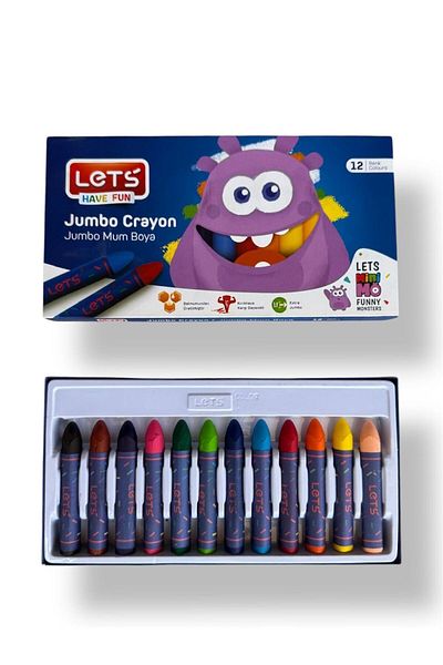 madam gold Jumbo Crayon – 12 Colors (Jumbo Crayon)