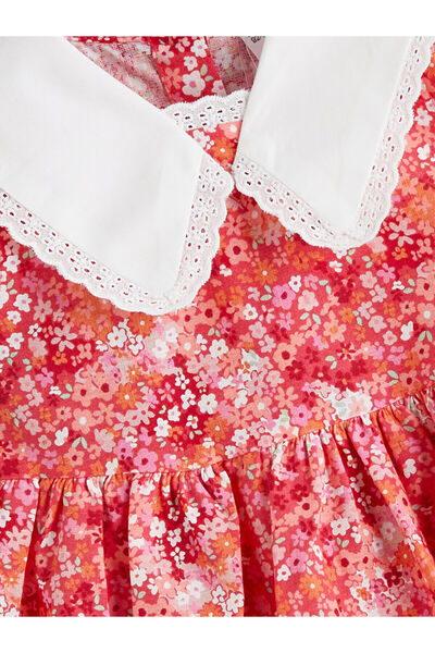 LC Waikiki New Season Baby Collar Floral Girl's Dress