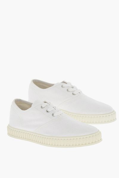 Maison Margiela Mm22 Canvas Low-Top Sneakers With Rubber Sole