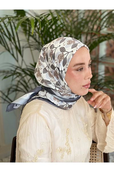 Modakaşmir Orchid Pattern Tanca Scarf