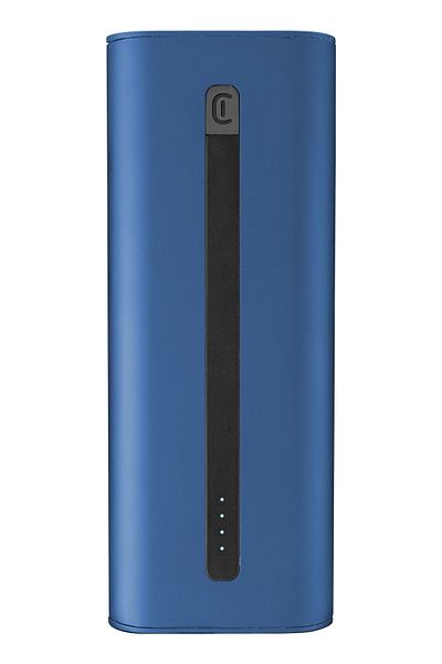 Cellular Line 20000mAh Portable Power Bank with PD Fast Charging, LED Light, USB-A and USB-C Ports - Blue