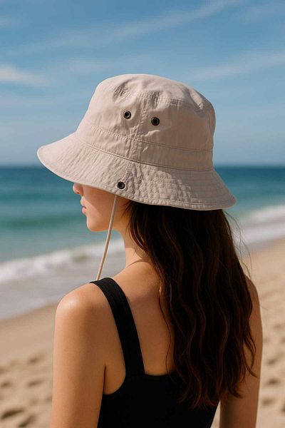 WOHOME Lace up Unisex Safari Foldable Hat Outdoor