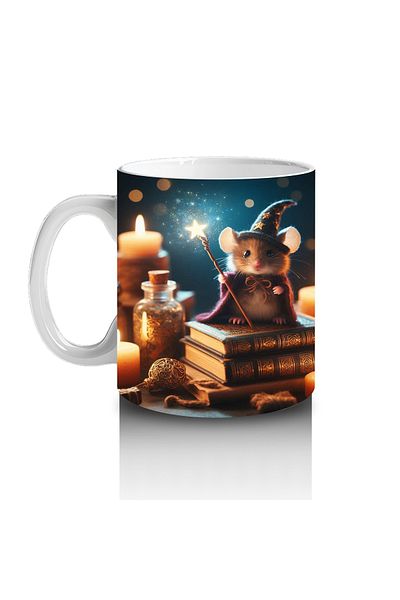 DERWARDEIN Mice Reading in Candle Light Who Make Children Love Milk Mug