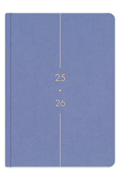 Matt Notebook Академичен дневен ред А5, ленен, 15x21 см - 17 месеца, цвят лилав