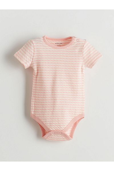 LC Waikiki Striped Organic Fabric Baby Girl Hospital Discharge Set