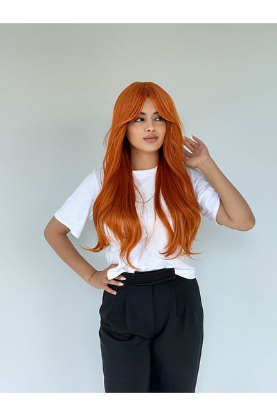 Fenomen Peruk Copper Long Spike Tongs Wavy Vip Wig