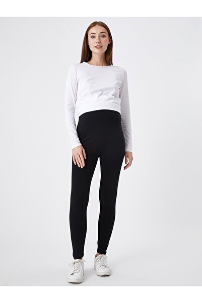 LC Waikiki Karın Panelli Düz Hamile Tayt