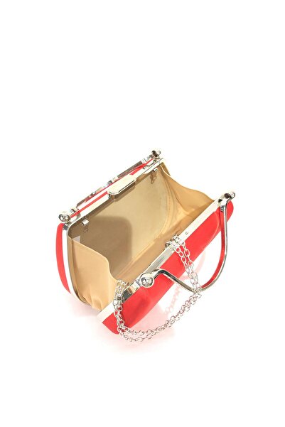 womenacs Red Color Handheld Accessory Evening Dress Clutch Portfolio Wedding Engagement Henna Women's Evening Bag (with Strap)