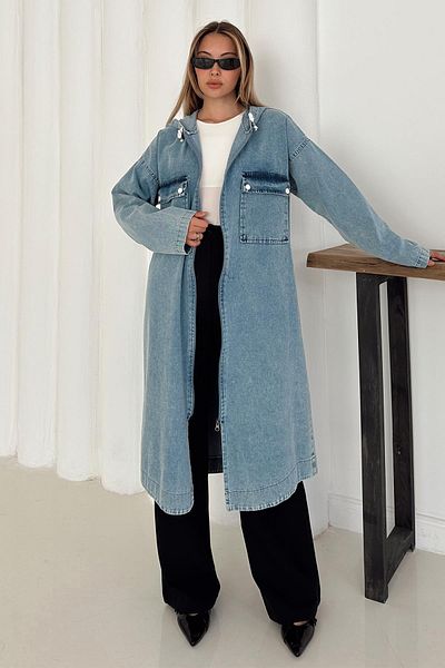 Olcay Șapcă casual din denim cu detaliu de buzunar ALBASTRU 6771