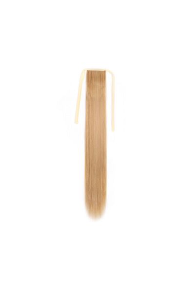 animis beauty Honey Blonde Ponytail Extension, 60 cm, straight, with 2 braids, synthetic fiber with a look