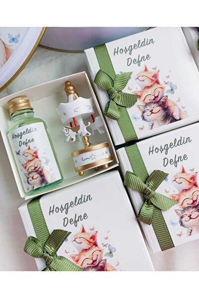 3DLuxeDekor Doğum Hediyesi, Hoş geldin Bebek Atlı Karınca, Kolonya Set Kutu H...