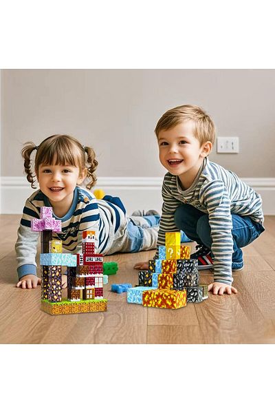 Generic Magnetic Blocks 100PCS – STEM Montessori Sensory Building Toys for Kids Ages 3–13, Boys & Girls