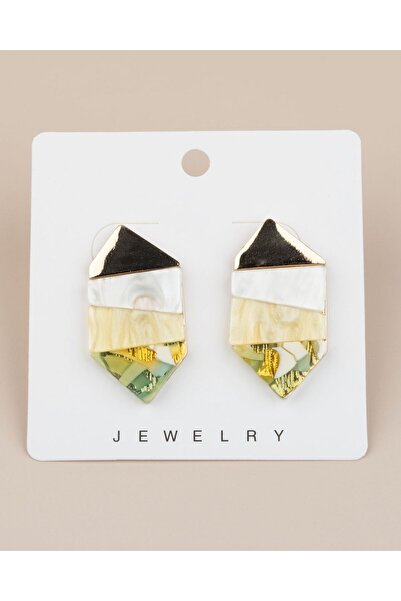 Portakal Esintisi Lunelia Marble Pattern Asymmetric Earrings