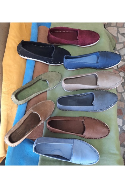 KAPAR Ροκ μπαλαρίνες από 100% γνήσιο δέρμα Nubuck