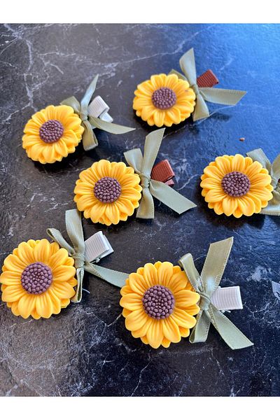 EMKSHOP Elegant Double Clamp Buckle with Sunflower Figure