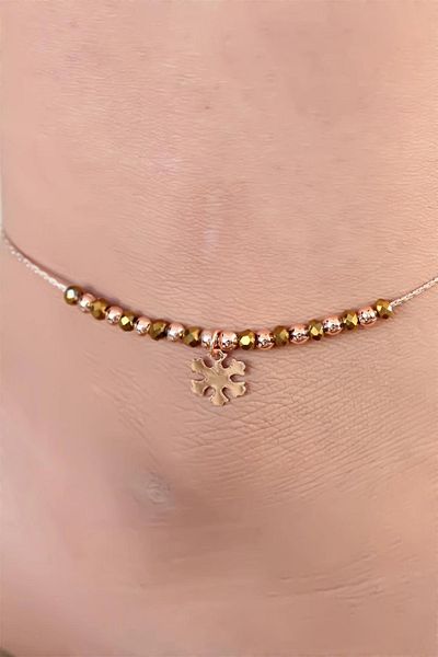 Moco Mustard Color Miyuki Stone Snowflake Figured Metal Hal Hal
