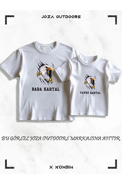 Jobia Outdoors Baby Eagle Front Printed Oversize Tshirt Father & Child Girl-Boy Combination (One Product Price)