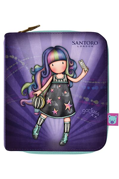 Santoro Gorjuss Up and Away folding wallet, purple, 10 x 12 x 3 cm